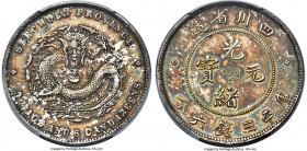 Szechuan. Kuang-hsü 50 Cents ND (1901-1908) XF Details (Cleaned) PCGS, Chengdu mint, KM-Y237.2, L&M-347, Kann-146. Narrow-faced dragon variety. Sparse...