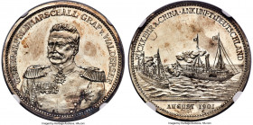 "Count von Waldersee" silver Medal 1901 MS61 NGC, Lange-1191. 32mm. By Lauer (Nürnberg). Produced to commemorate the return of Field Marshal Count von...