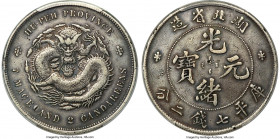 Hupeh. Kuang-hsü Dollar ND (1895-1907) XF Details (Graffiti) PCGS, Wuchang mint, KM-Y127.1, L&M-182. An appreciable Dollar type generally witnessed in...