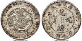 Kwangtung. Kuang-hsü Dollar ND (1890-1908) Fine Details (Chop Mark) PCGS, Kwangtung mint, KM-Y203, L&M-133, Kann-26. Dot in fireball, Ku not connected...