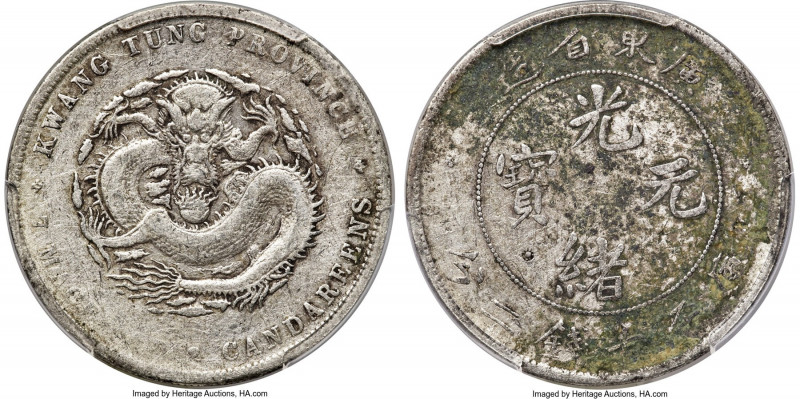 Kwangtung. Kuang-hsü Dollar ND (1890-1908) Fine Details (Chop Mark) PCGS, Kwangt...