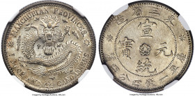 Manchurian Provinces. Hsüan-t'ung 20 Cents ND (1914-1915) MS62 NGC, KM-Y213a.3, L&M-497. Without dots variety. Lustrous surfaces, dressed in a light g...