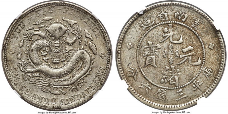 Yunnan. Kuang-hsü 50 Cents ND (1908) XF40 NGC, KM-Y253, L&M-419. Showing hints o...