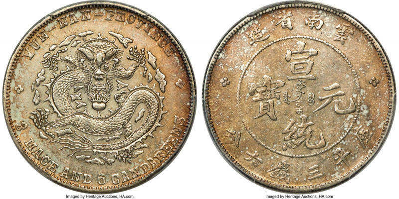 Yunnan. Hsüan-t'ung 50 Cents ND (1909-1911) XF Details (Cleaned) PCGS, KM-Y259.1...