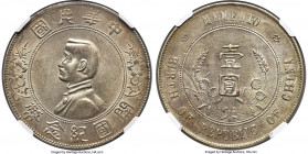 Republic Sun Yat-sen Pair of Certified "Memento" Dollars ND (1927) NGC, 1) Dollar ND (1927) - MS61 2) Dollar ND (1927) - AU58 KM-Y318a, L&M-49. Six-po...