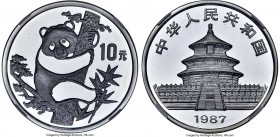 People's Republic Proof Panda 10 Yuan 1987 PR68 Ultra Cameo NGC, KM167, PAN-58A. Full argent resplendence abounds this deeply mirrored offering. 

H...