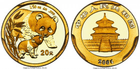 People's Republic Pair of Certified gold Panda 20 Yuan MS69 PCGS, 1) 20 Yuan 2004 - MS69, KM1529. 2) 20 Yuan 2006 - MS69, KM1661. 

HID09801242017
...