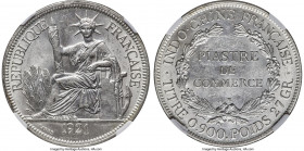 French Colony Piastre 1921 MS62 NGC, San Francisco mint, KM5a.2, Lec-296. A blooming piece, radiating cartwheel luster. 

HID09801242017

© 2022 H...