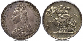 Victoria Crown 1887 MS63 PCGS, KM765, S-3921. Razor-sharp motifs and semi-glossy fields, dressed in a deep cabinet tone. 

HID09801242017

© 2022 ...
