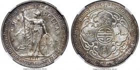George V Trade Dollar 1911-B MS62 NGC, Bombay mint, KM-T5. Radiating lustrous peripheries, richly toned with predominant russet shades. 

HID0980124...
