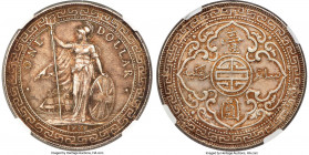 George V Trade Dollar 1929-B AU58 NGC, Bombay mint, KM-T5, Prid-26. A commendable type representative witnessed at the cusp of Mint State and bestowed...