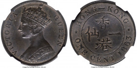 British Colony. Victoria Cent 1863 MS64 Brown NGC, KM4.1, Mars-C3, Prid-165. Bestowed an appreciable deep chocolate brown patina and advanced preserva...