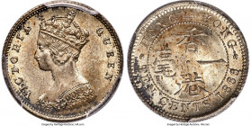British Colony. Victoria 10 Cents 1866 MS63 PCGS, KM6.2, Prid-57. An enchanting early minor of Victoria and located in Choice Mint State, accented by ...