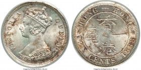 British Colony. Victoria 10 Cents 1888 MS63 PCGS, KM6.3, Prid-79. Mottled ochre and russet hues weave across the satiny surfaces of this attractive Ch...