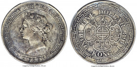 British Colony. Victoria Dollar 1868 VF Details (Harshly Cleaned) PCGS, Hong Kong mint, KM10, Prid-3. An affordable example of this popular issue, dre...