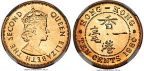 British Colony. Elizabeth II 10 Cents 1980 MS66 NGC, KM28.3, Mars-C24. A brilliant gem, scintillating cartwheel luster. 

HID09801242017

© 2022 H...
