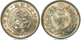 Meiji Yen Year 36 (1903) MS64 PCGS, KM-YA25.3, JNDA 01-10A. A borderline gem, showcasing satin luminous surfaces. 

HID09801242017

© 2022 Heritag...