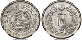 Meiji Yen Year 45 (1912) MS63 NGC, KM-YA25.3, JNDA 01-10A. A brilliant Choice Mint State piece with blooming velveteen fields. 

HID09801242017

©...