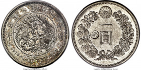 Meiji Pair of Certified Counterstamped Yen Year 30 (1897) AU Details PCGS, 1) Yen - AU Details (Cleaned), KM-Y28a.1, JNDA 01-10B, Gin counterstamp to ...