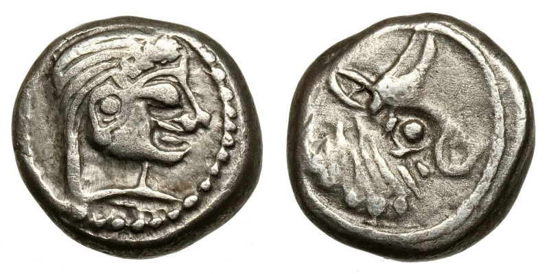 Kolchis, Phasis.
AR Half Siglos / Hemidrachm
2,09 g / 11 mm
~ 425-325 BCE
Ar...