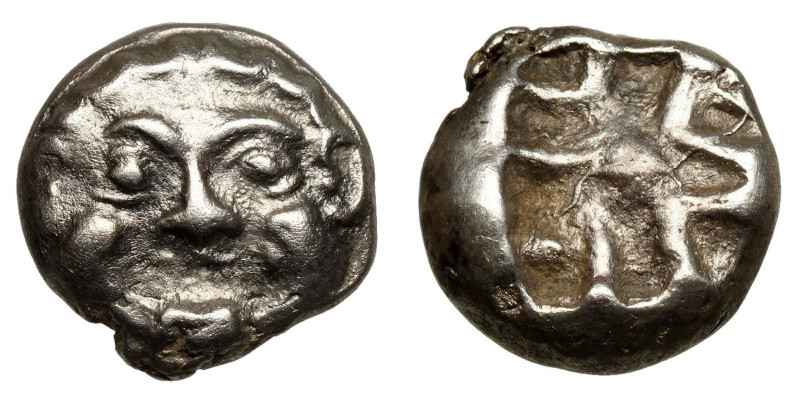 Mysia, Parion.
AR Drachm
3,32 g / 11 mm
~ 5th century BCE
Facing gorgoneion ...