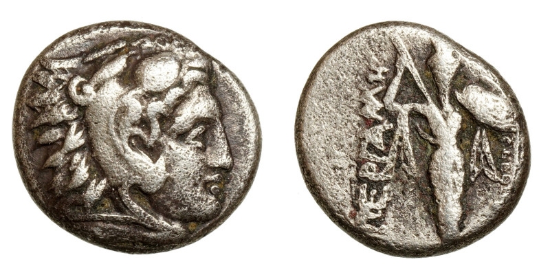 Mysia, Pergamon.
AR Diobol
1,36 g / 10 mm
~ 310-282 BCE
Head of Herakles rig...