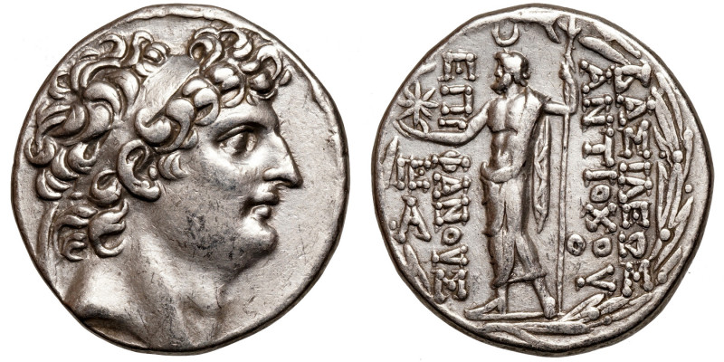 Seleukid Empire, Antiochos VIII. Epiphanes (109-96 BCE)
AR Tetradrachm
16,66 g...