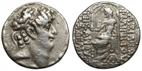 Seleukid Empire, Philip I. Philadelphos (~ 95/4-76/5 BCE), posthum?
AR Tetradrachm
14,46 g / 26 mm
Antioch on the Orontes
Diademed head right with...