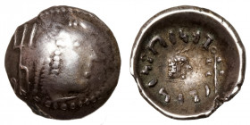 Southern Arabia, Himyar. 'Amdān Bayān Yahaqbiḍ? (~ 100-120 CE)
AR Unit, Scyphate type
1,56 g / 13 mm
Raydan
Head right within dotted circle interr...
