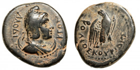 Pseudo-autonomous issue. temp. Tiberius, 14-37(?)
AE
4,03 g / 18 mm
Phrygia, Laodicea ad Lycum. 
Dioskourides, magistrate. Laureate and draped bus...