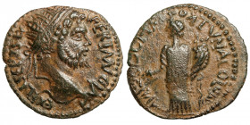 Septimius Severus (193-211)
AE
4,70 g / 22 mm
Pisidia, Antioch.
Radiate head right. / Tyche standing left, holding branch and cornucopia.
Cf. CNG...