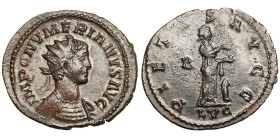 Numerian (283-284)
AE Antoninianus
2,91 g / 24 mm 
Lugdunum, 284
Radiate and cuirassed bust right. / Pietas standing right before altar, hand rais...