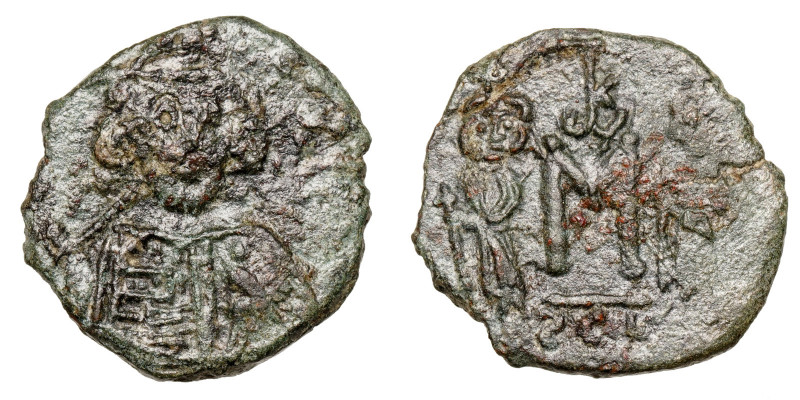 Constantine IV. Pogonatus, with Heraclius and Tiberius (668-685)
AE Follis
4,6...