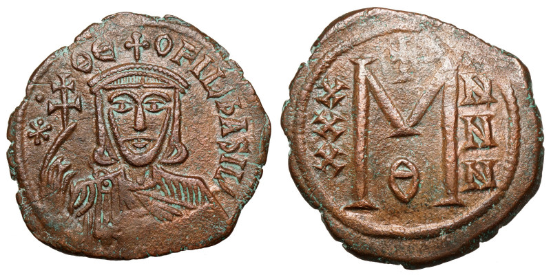 Theophilus (829-842)
AE Follis
8,09 g / 28 mm
Constantinople, 829-830/1
Crow...