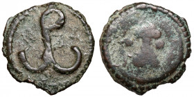 Romanus IV. Diogenes(?) (1068-1071)
AE
9,01 g / 25 mm
Cherson
Pω monogram. / Cross crosslet on two steps; • to either side.
DOC 32a (Romanus I)
...