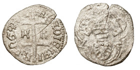 Ladislaus V./Postumus (1453-1457)
AR Denar
0,65 g / 15 mm
Hungary
Shields in trefoil / Double cross
Hu. 643
fine