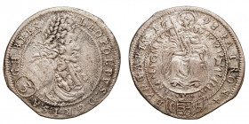Leopold I. (1657-1705)
AR Groschen/3 Kreuzer
1,66 g / 21 mm
Pressburg/Bratislava, 1698


n very fine