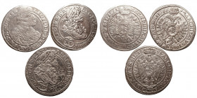 Leopold I. (1657-1705)
XV Kreuzer


LOT of 3, Breslau/Wroclaw, XV Kr. 1664 S-HS, 1693 und 1694 MMW

different conditions