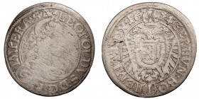 Leopold I. (1657-1705)
AR VI Kreuzer
2,41 g / 26 mm
1674 (I) Prague


fine, RARE!