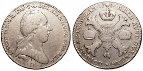 Joseph II. (1765-1790)
AR Kronenthaler
29,21 g / 39 mm
Brüssel, 1784


very fine, adjustment marks