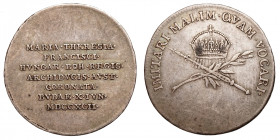 Franz II (1792-1835)
AR-Jeton
2,17 g / 20 mm
1792
Jeton, ducat size, coronation of Queen Maria Theresa in Buda, Hungary (1. wife of Francis II)
...