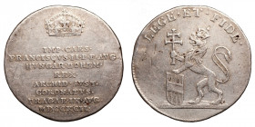 Franz II (1792-1835)
AR-Jeton
2,18 g / 20 mm
1792
Jeton, ducat size, for the coronation of Francis II as King of Bohemia in Prague.

n. very fin...