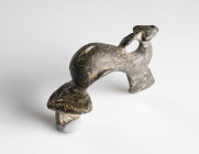 Roman Dolphin Fibula
AE
39 mm
~ 2nd-4th century 


Pin missing.
Austrian collection, acquired at the European art market.