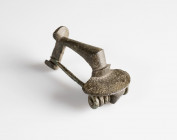 Roman Knee Fibula
AE
33 mm
~ 2nd-4th century 



Austrian collection, acquired at the European art market.