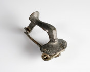 Roman Knee Fibula
AE
37 mm
~ 2nd-4th century 


Spiral broken.
Austrian collection, acquired at the European art market.