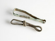 Two Roman Tweezers
AE
33-36 mm
~ 1st-4th century



Austrian collection, acquired at the European art market.