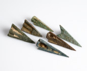 Six Scythian Arrowheads
AE
19-26 mm
~ 6th-3rd century BCE



Austrian collection, acquired at the European art market.