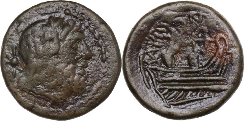Greek Italy. Southern Apulia, Barium. AE Uncia, c. 180-160 BC. Obv. Laureate hea...