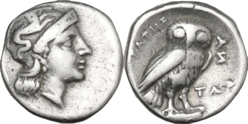 Greek Italy. Southern Apulia, Tarentum. AR Drachm, c. 272-240 BC. Nikokrates, ma...