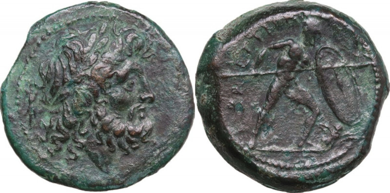 Greek Italy. Bruttium, The Brettii. AE Unit – Drachm, c. 211-208 BC. Thunderbolt...